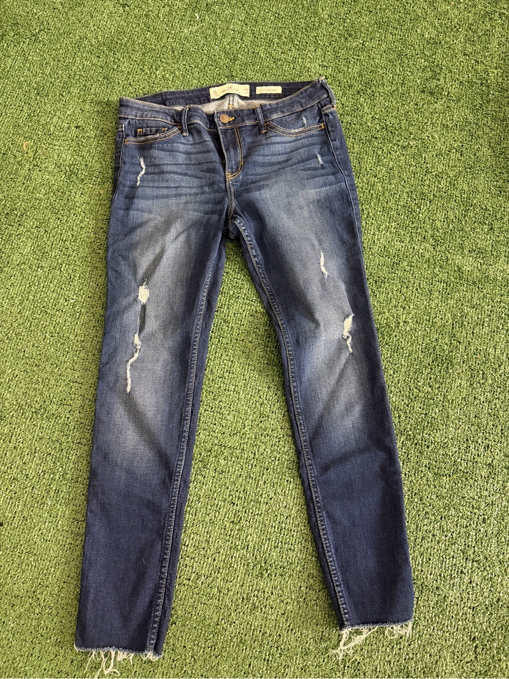 Hollister Light Blue Distressed Skinny Jeans